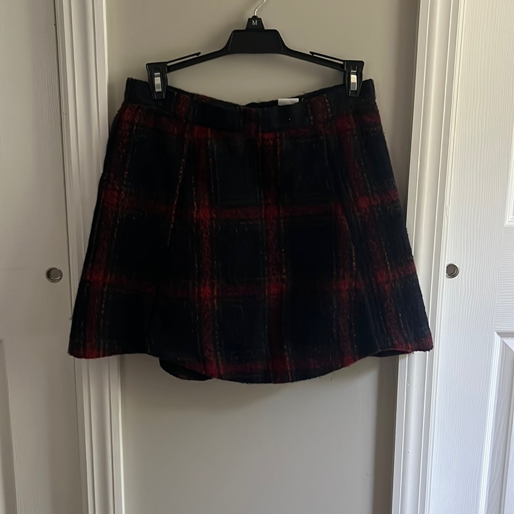 wool plaid skirt